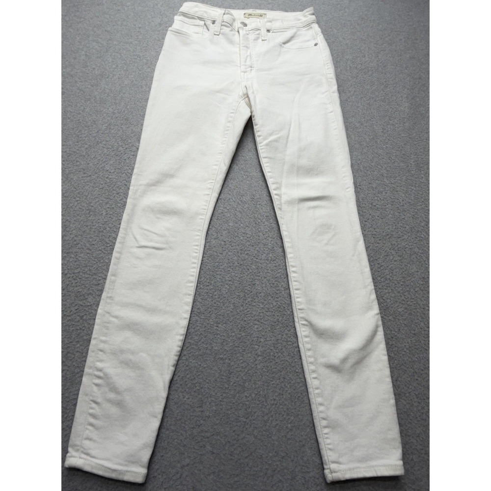 Madewell 9 Skinny Jeans Womens‎ 27x27 White Mid Rise Slim Stretch Denim H5769 - Picture 3 of 15